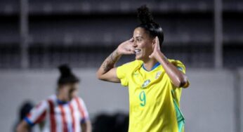 Amanda Gutierres abre o placar para o Brasil contra o Uruguai na Copa América Feminina