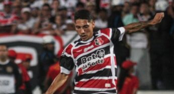 Geovany marca golaço em duelo do Santa Cruz contra o Sergipe pelo Brasileirão