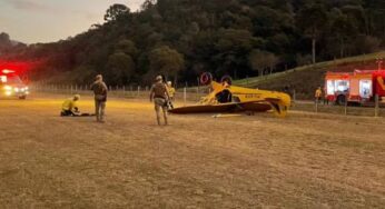 Avião cai em Bom Retiro (SC) e deixa um morto e uma mulher gravemente ferida