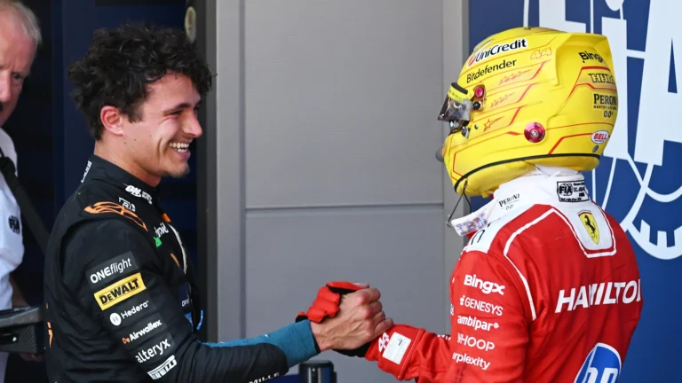 Hamilton Silencia Críticos com Primeira Vitória na Ferrari, Diz Lando Norris
