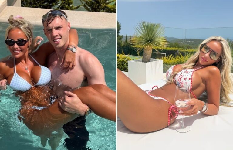 Cole Palmer e a namorada, Olivia Holder, em Ibiza — Foto: Reprodução/Instagram