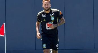 Neymar volta ao gramado em treino da Seleção e acelera recuperação para a Copa do Mundo