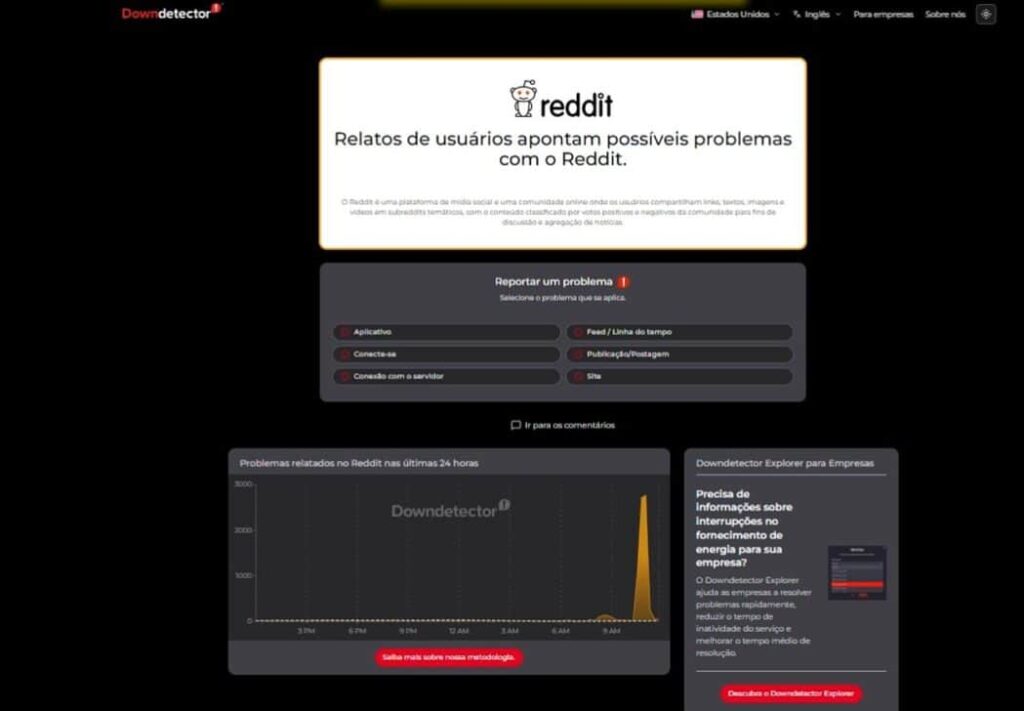 Reddit enfrenta série de falhas globais e impede acesso de milhares de usuários