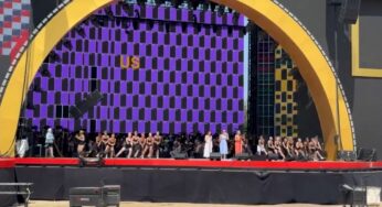 Parte de palco para o 4 de Julho desaba em Washington e quase atinge dançarinas