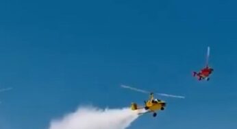 Helicóptero de turismo cai sobre banhistas em lago na China e deixa ferido grave