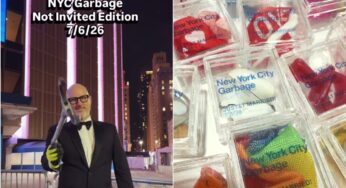 Artista vende ‘lixo’ de casamento de Taylor Swift e Travis Kelce e cubos esgotam em venda global
