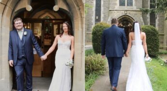 Noiva britânica economiza em casamento com vestido de R$ 103 e vira inspiração
