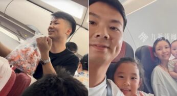 Pai chinês distribui protetores de ouvido em avião e recebe inesperada onda de empatia