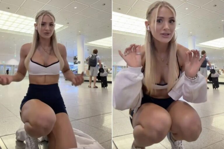 Modelito usado pela influencer Edda Elisa que a impediu de embarcar em avião da Lufthansa — Foto: Reprodução/TikTok
