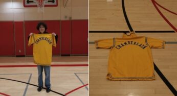 Descoberta milionária: jovem compra camisa de basquete por R$ 16 em brechó e encontra item de Wilt Chamberlain