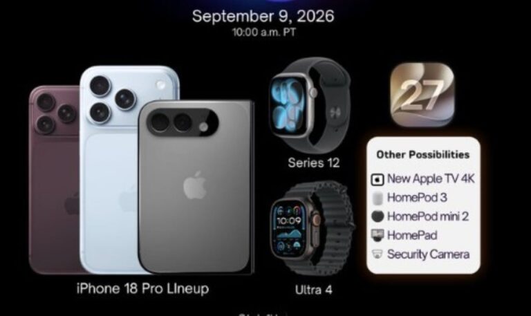 Apple pode agendar evento do iPhone 18 Pro e iOS 27 para 9 de setembro de 2026