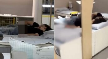 Casal é flagrado em momento íntimo em cama de loja de móveis em Taiwan e vídeo viraliza na internet