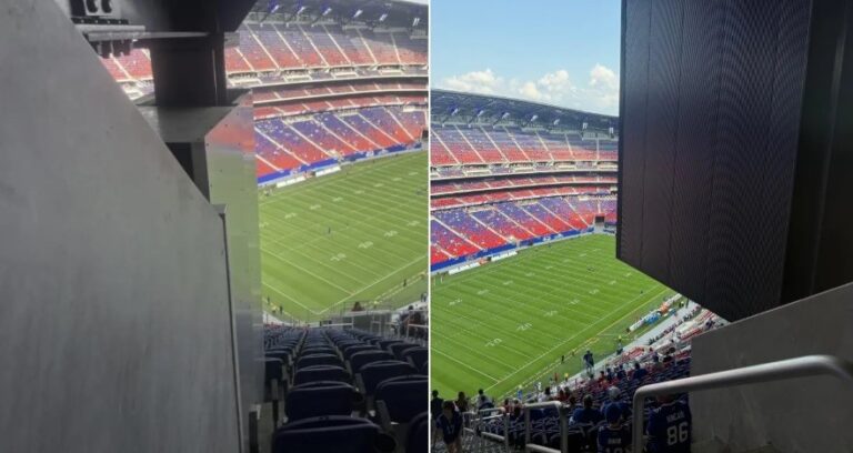 NFL: novo estádio do Buffalo Bills, ao custo de R$ 11 bilhões, tem pontos cegos — Foto: Reprodução/X