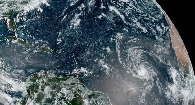 Tempestade Dolly se dirige ao Caribe — Foto: Reprodução/NOAA