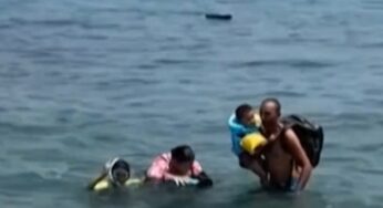 Família enfrenta mar agitado em busca de refúgio em Ceuta, rota migratória com mortes crescentes