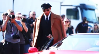 Lewis Hamilton exibe Ferrari F40 recém-adquirida em chegada chamativa a Monza
