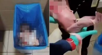 Bebê recém-nascido é resgatado de lixeira em aeroporto malaio, e casal é detido