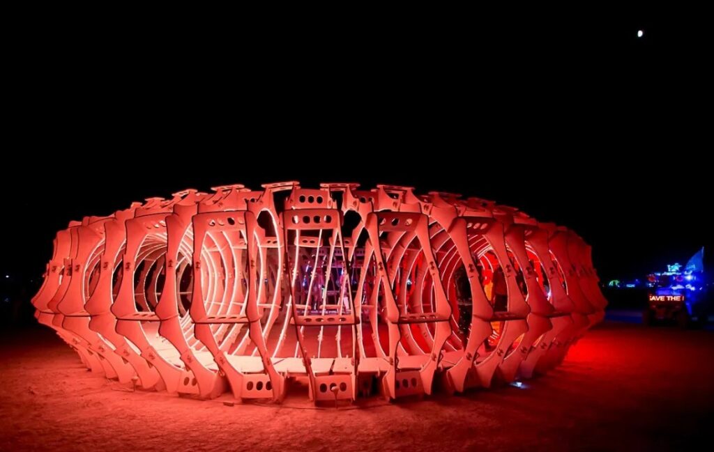 Estrutura no Burning Man de 2026 — Foto: Reprodução/Burning Man Project