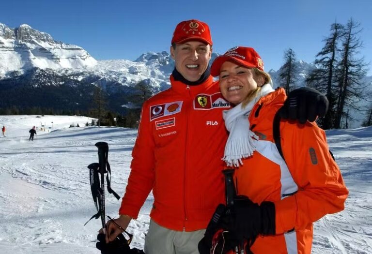 Michael Schumacher e a esposa, Corinna — Foto: AFP