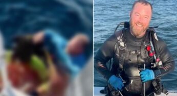 Capitão de barco salta em águas da Flórida para salvar mergulhador de ataque de tubarão