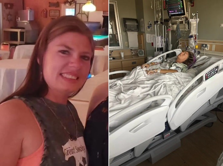 Jamie Ulshoffer ficou paraplégica após homem subir em árvore e pular em cima dela durante show em festival de música no Kentucky (EUA) — Foto: Reprodução/GoFundMe