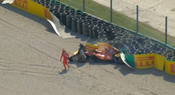 Charles Leclerc Sofre Acidente Impactante na Parabolica e Abandona o GP da Itália de Fórmula 1