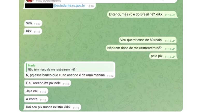 Criminoso usa PIX para vender conteúdo de abuso sexual infantil - Reprodução
