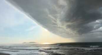 Fenômenos extremos: nuvem prateleira surpreende Florianópolis e tsunami meteorológico atinge Sul de SC