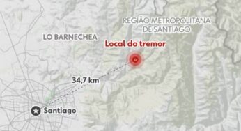 Terremoto de magnitude 4.8 sacode região de Santiago, Chile, sem causar danos