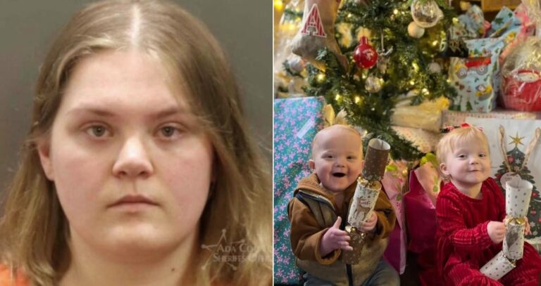 Andrea Shaw é acusada de matar os seus filhos gêmeos, Dallas e Tyson — Foto: Reprodução/Ada County Sheriff's Office; Reprodução/Facebook