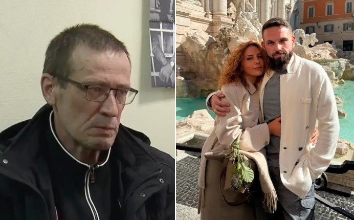Vladimir Dalekin (à esquerda) sequestrou e assassinou Roman Novak e a sua esposa, Anna, em Dubai — Foto: Reprodução