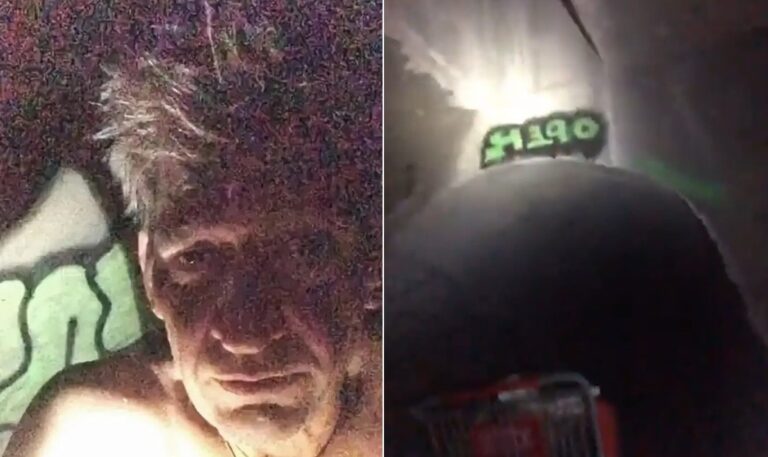 Michael Graf em transmissão feita em túnel de Las Vegas — Foto: Reprodução