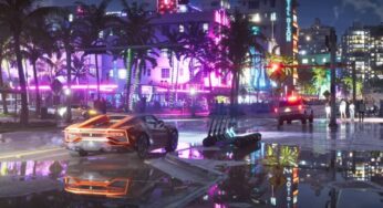 Carros de GTA 6 recriam Vice City nas ruas de Miami em ação promocional com dirigível e trailer no PS5