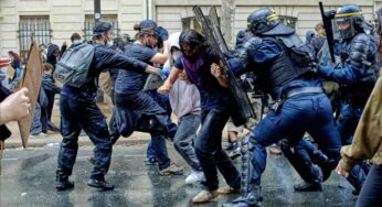 França enfrenta onda de protestos massivos contra custo de vida e serviços públicos, com centenas de detidos e policiais feridos